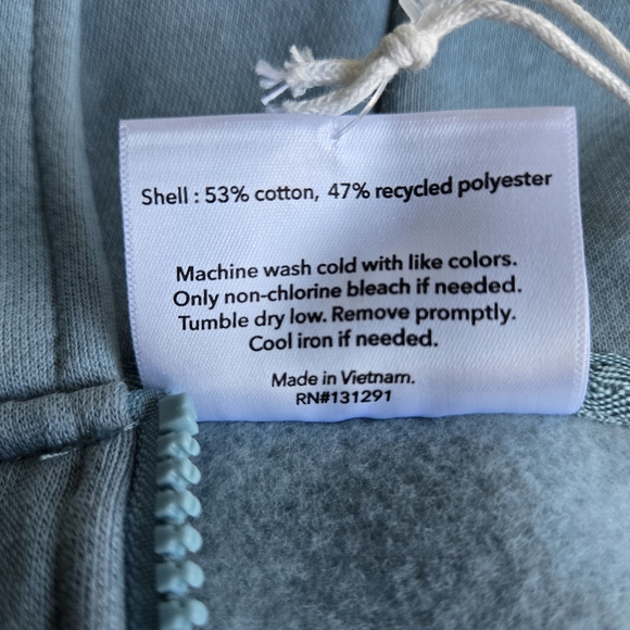 Blogilates Marshmallow Half Zip Hoodie Sweatshirt NWT Teal Blue - Picture 10 of 11